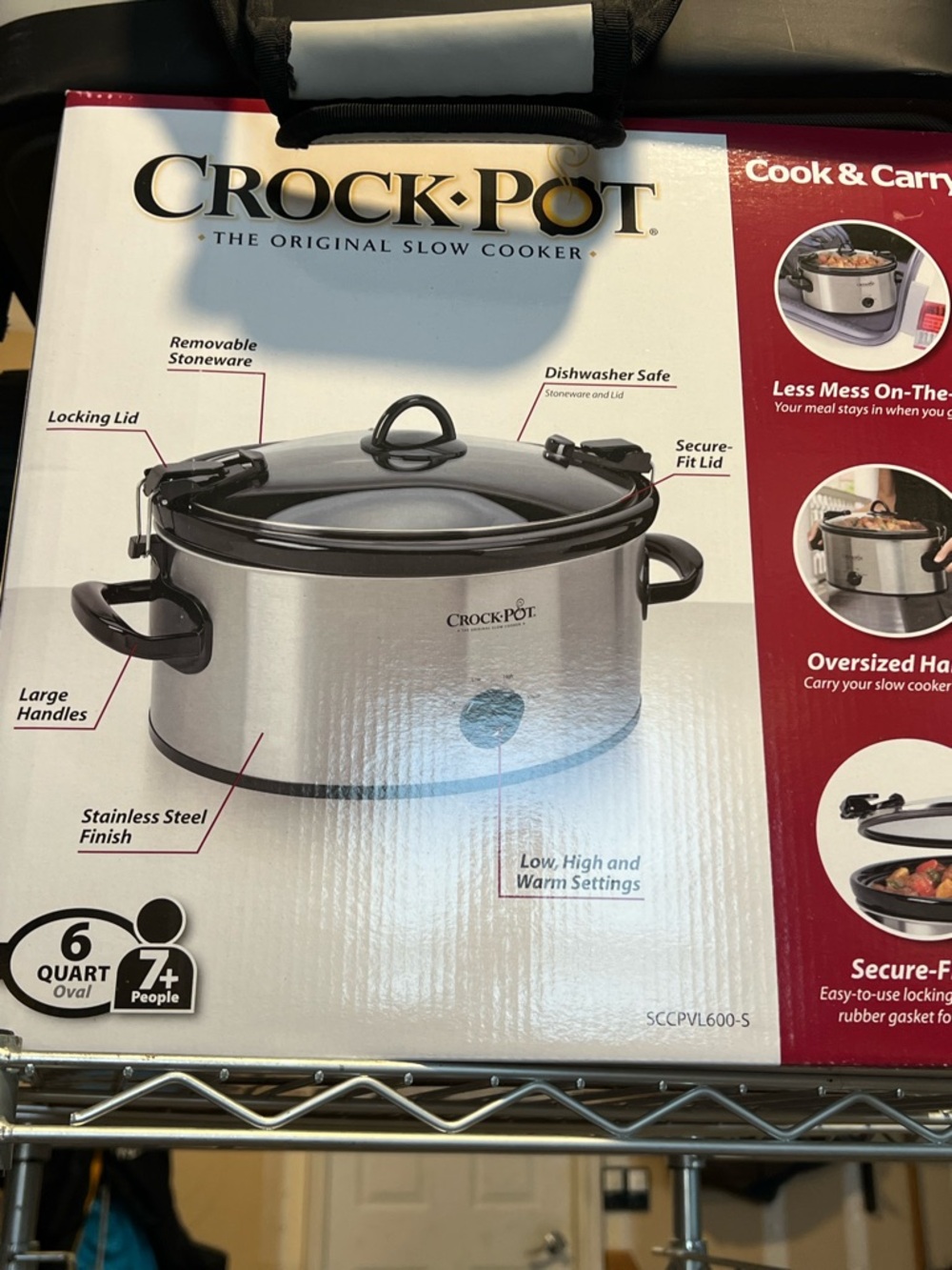Crock-Pot 6-Quart Stainless Steel Oval Slow Cooker - Silver